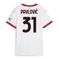 AC Milan Strahinja Pavlovic #31 Vieraspaita Naiset 2024-25 Lyhythihainen